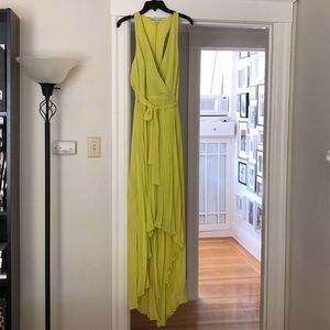 BCBG Pleated High/low Gown NWT